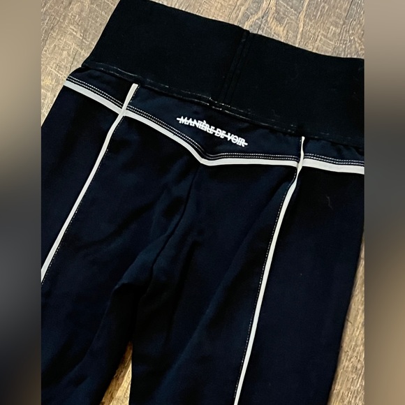 Maniere De Voir black silver trim leggings Size 8 - Picture 5 of 9